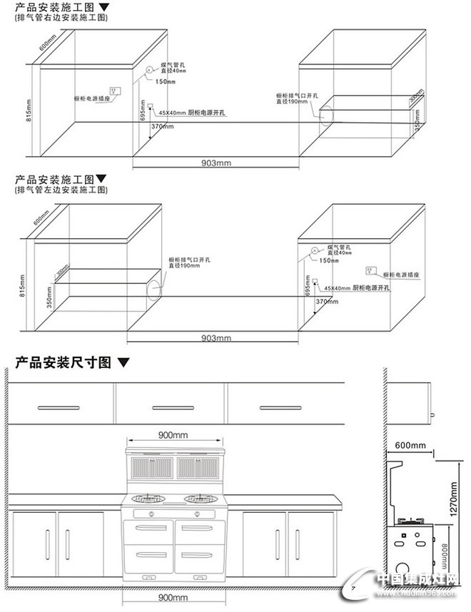 集成環(huán)保灶怎么安裝 集成灶安裝步驟的示意圖