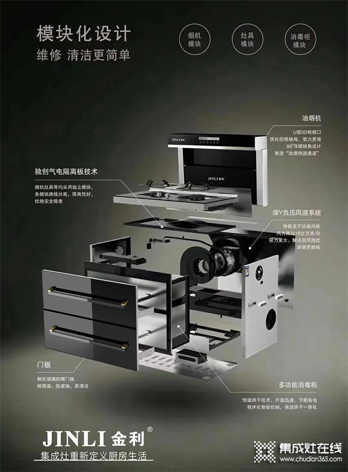 金利集成灶高效吸凈油煙，重新定義廚房生活